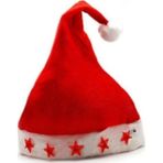 Party Marty Noel Baba Şapkası Bez Işıklı - 2 adet