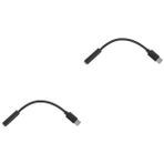 PartyKindom 2 Adet Adaptör Kablosu Kulaklık Jak Adaptörü Tip-c Ila 3,5 Mm Adaptör Dönüştürücü Kablo Kordonu Kulaklık Tipi-c Adaptörü Kulaklık Adaptörü Naylon Örgü 2' 1 Arada Type