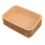 PartyKindom 25 Adet Kraft Kağıt Tabaklar Paketleyin patates kızartması barbekü yemek tabağı tek kullanımlık ambalaj plakaları ambalaj kağıdı tepsi kızarmış tavuk konteyner Gıda