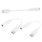 PartyKindom 3 Parça Adaptör Kablosu Usb c Adaptörü Usb C'den 3,5 Mm Jak Adaptörüne Usb c - 3,5 Mm Adaptör Usb Tip-c'den 3,5 Mm'ye 3.5 Adaptör Usb-c Adaptörü Kulaklık Beyaz Sayı Tpe S20