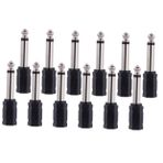 PartyKindom Kulaklık Adaptörü 12 Adet Adaptörü Konektörü 6.35 Fişten 3.5 Jak Bağlantısına 6,35 Mm Ila 3,5 Mm Jak Adaptörü Dönüştürücü Kulaklık USB Adaptörü