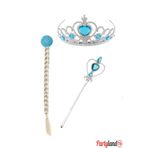 PartylandTR Frozen Prenses Elsa Taç Asa Örgülü Saç