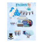 PartyPoo Frozen Elsa Midi Doğum Günü Parti Seti - 16 Kişilik | Elsa & Anna Temalı Parti Malzemeleri
