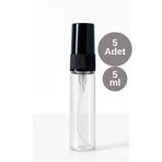 Parvati Taşınabilir Cep Parfüm Şişesi Çantalık Dolabilir Vidalı Mini Boş sprey Cam Şişe 5 ml (5 Adet)