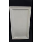 Paşa Beyaz Porselen Bahçe Tepsi U.a.e. 21X39X2CM Flat Servis Işıltı 1 Adet