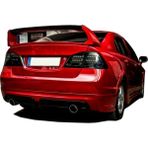 Paşa Tuning Honda Civic FD6 2006 - 2011 Mugen RR Sağ Sol Çift Çıkış Arka Tampon Eki - Difüzör Plastik)