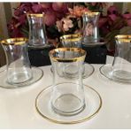 Paşabahçe 12 Parça Heybeli Gerçek Gold Yaldızlı Çay Bardağı Seti - 170 ml - 6 Adet - Altın