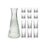 Paşabahçe 13 Parça Elysia Cam Meşrubat ve Su Bardağı Seti ile Karaf, Gümüş Desenli - 210 ml