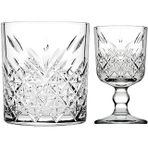 Pasabahce 14 Parça Tımeless Set - 8 Su/Meşrubat Bardağı 6 Ayaklı Kadeh Kahve Yanı Su/Şerbet/Likör Bardağı Pb8x52790-6X51718