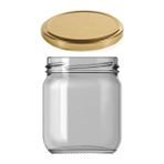 Paşabahçe 210 cc. Cam Kavanoz Gold Kapaklı 10 Adet Mama Bebek - 210 ml