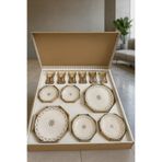 Paşabahçe 24 Parça Harenciya Premium Çay&Pasta Sunum Seti-6 Bardak 6 Pasta Tabağı-6 Çerezlik Kase-6 Çay Tabağı