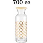 Paşabahçe 43814 Stardust Cam 700CC Yaldızlı Başucu Sürahisi Su Şişesi Karaf 20CM - Sarı - 700 ml