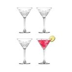 Paşabahçe 440176 Timeless Martini Bardağı 4 Parçalı Desenli Cam Şeffaf Tasarım