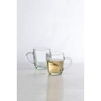 Paşabahçe 55531 Aware Basic Cam 2li 340CC Kulplu Çay Kahve Mug Kupa Bardak Takımı - 340 ml - Şeffaf