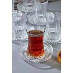 Paşabahçe 6 Kişilik Elysia Bardak Riva Tabak Çay Takımı - 12 Parça Set