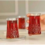 Paşabahçe 6 Parçalı Çay Takımı 96991 Şeffaf Cam Tımeless Desenli 160CC