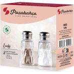 Paşabahçe 80232 Leafy 2 Li Tuzluk-Biberlik Set 100 cc Şeffaf Cam Malzeme ile Ergonomik Kullanım - 100 ml
