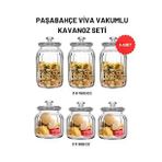 Paşabahçe 96394 6'lı Viva Vakumlu Cam Kavanoz Seti