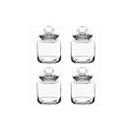 Paşabahçe 98671 Kitchen Cam Kavanoz - 4 Lü Erzak Saklama Kavanozu 1085cc. Şeffaf