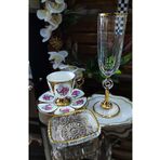 Paşabahçe Amore Yaldızlı Gold Detaylı Kahve Yanı Su Bardağı Kadeh