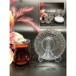 Paşabahçe Aurora Çay Bardağı Ithal Çay Tabağı Takımı Seti 12 Parça Set - Antrasit - Sarı - 1,9 lt