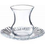 Paşabahçe Aurora Çay Bardağı ve Tabağı X6 1 Adet