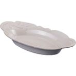 Paşabahçe Beyaz Arabesque Seramik Oval Fırın Kabı 40 Cm, Borcam