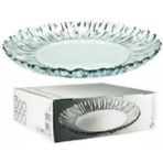 Paşabahçe Beyaz Aurora 21 cm Yuvarlak Pasta Tabağı 6'lı Şeffaf Desenli Set