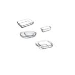 Paşabahçe Borcam Fırın Tepsisi - 6 Lı Borcam Set 088oa 091oa 092oa 061oa Fma146525 Fma03121 Fma04596 369