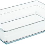 Paşabahçe Borcam Premium Dikdörtgen Tepsi, 20 cm x 29 cm, Şeffaf, 2.5 Litre