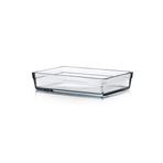 Paşabahçe Borcam Premium Dikdörtgen Tepsi, 26 cm x 37 cm, Şeffaf, 4.35 Litre