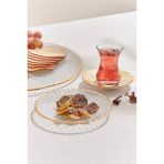 Paşabahçe Buzlu Cam Tabak Altın 16 cm - 1 Adet