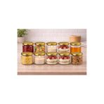 Paşabahçe Cam Kavanoz - 330 Cl Gold Kapaklı - 10 Adet - Mum - Magnolya - Bal - Bakliyat - Reçel