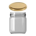 Paşabahçe Cam Kavanoz Gold Kapaklı Bebek Mama 210 cc 6 Adet - 210 ml