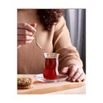 Paşabahçe Çifte Belli Çay Bardak - 6 Lı Çay Bardağı Şeffaf