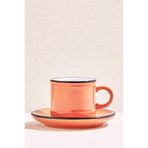 Paşabahçe Electrum Turuncu / Bej Seramik Espresso Fincanı