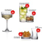 Paşabahçe Elysia 22 Parça Su Bardak - Meşrubat Bardağı ve Çerezlik Çeyiz Seti Takımı - Şeffaf - 210 ml