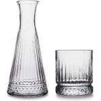 Paşabahçe Elysia 80403 Karaf Sürahi 940 cc ve 520014 Viski Su Bardağı 210 cc 4'lü - Beyaz - 400 ml