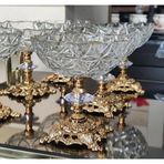 Paşabahçe Estrella Ayaklı Cam Kase 6'lı Set, Altın Yaldızlı, Tatlı Dondurmalık Çerezlik Sunumluk, Şık Tasarım