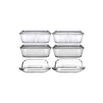 Paşabahçe Frigo Kapaklı Kahvaltılık - Tereyağlık Peynirlik 6 Lı Set Şeffaf