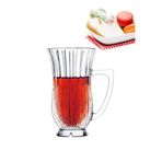Paşabahçe Glamour Ayaklı Çay Bardağı, Kulplu, 6'lı Set, Cristalline