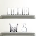 Paşabahçe Heybeli Rakı Bardağı, Nude Kristal Karaf ve Timeless Buz Kovası 8 Parça Rakı Seti