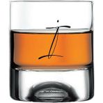 Paşabahçe I Harfli Yazılı Çıkmayan Baskılı Viski Bardağı Kadehi - Şeffaf - 205 ml