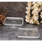 Paşabahçe Kare Ayaklı Servis Tabağı Cam Malzeme 24x24 cm 2 Adet Şık Sunum İçin