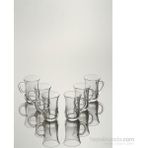 Paşabahçe Kulplu Çay Bardağı 6'lı Set Şeffaf Cam Desensiz 145 ml Hacim