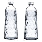 Paşabahçe Leafy Su Şişesi - 2 Li Metal Kapaklı Su Sişesi Sürahi 1035CC - Şeffaf - 1,03 lt