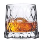 Paşabahçe Leafy Viski Bardağı 4 Parça Şeffaf Cam Desenli 300 ml Kapasite