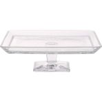 Paşabahçe Madlen Ayaklı Servis Tabağı Cam 7.7 x 23.5 x 23.5 cm Sade Desenli Şık Tasarım