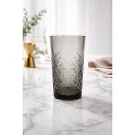 Paşabahçe Meşrubat Bardağı Timeless Gri Renk Desenli Cam 4 Parçalı Set 450 cc - Antrasit - Gri - 450 ml