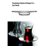 Paşabahçe Nude Kristal 6'lı Emirgan-Beykoz Çay Tabağı 68187